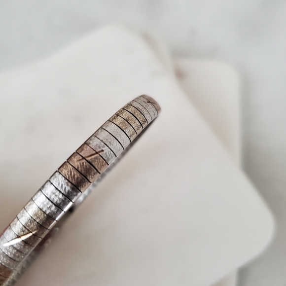 925 Sterling Silver Tri Color Bracelet - Picture 2 of 12